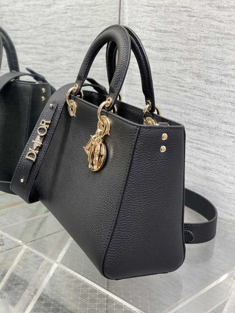 Dior Medium Lady D-Sire My ABCDior Bag M1151 Black Bull Leather - Default Title - View 4