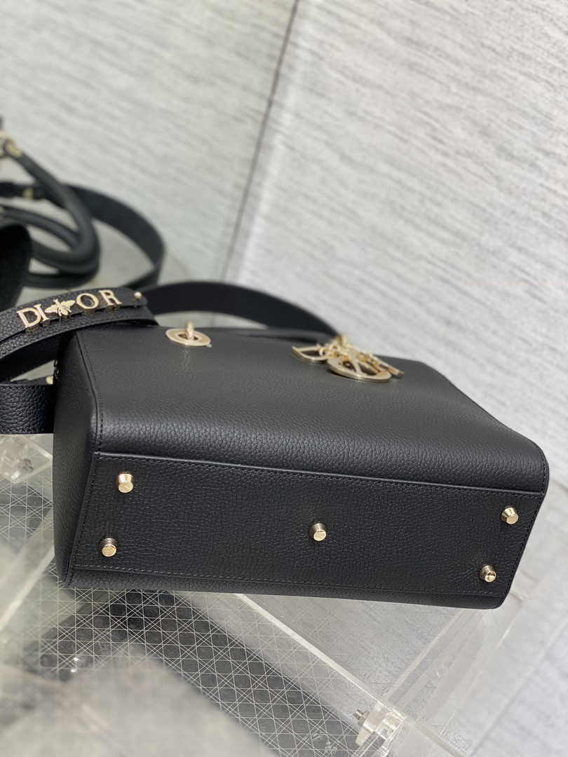 Dior Medium Lady D-Sire My ABCDior Bag M1151 Black Bull Leather - Default Title - View 5