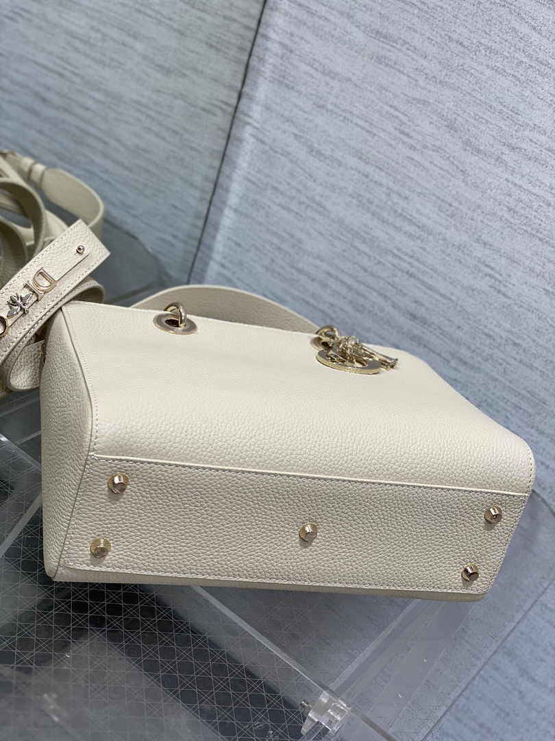 Dior Medium Lady D-Sire My ABCDior Bag M1151 Beige Bull Leather - Default Title - View 5