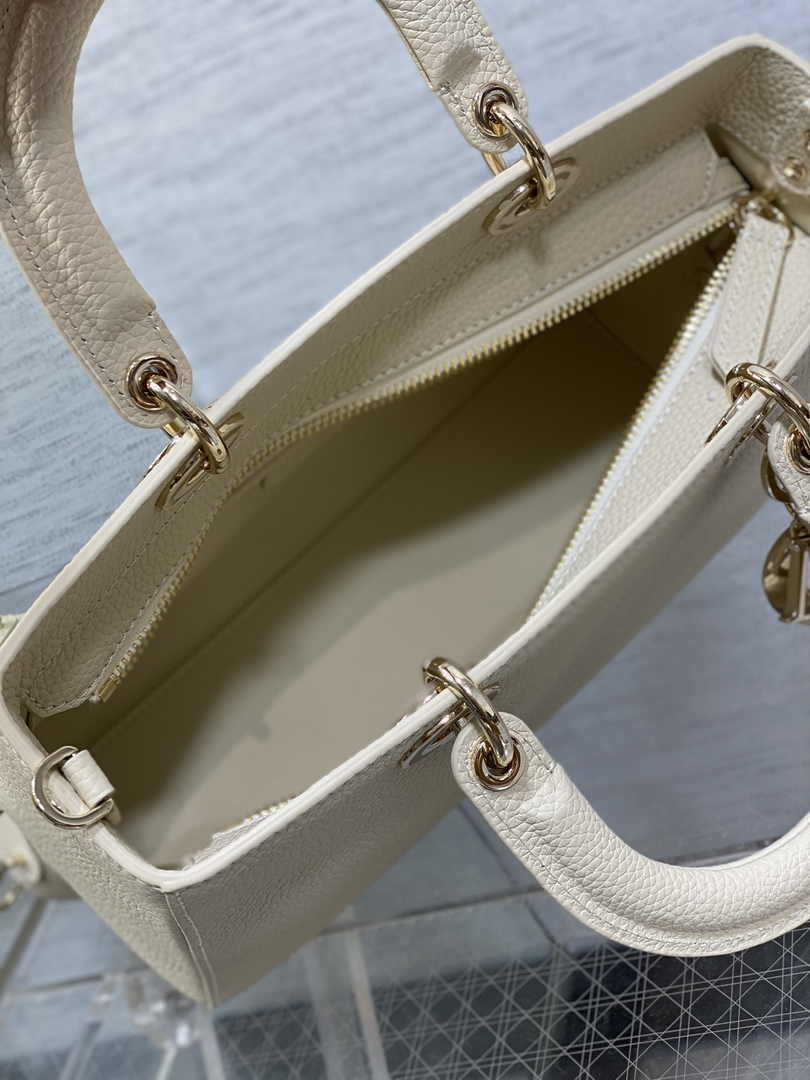 Dior Medium Lady D-Sire My ABCDior Bag M1151 Beige Bull Leather - Default Title - View 6