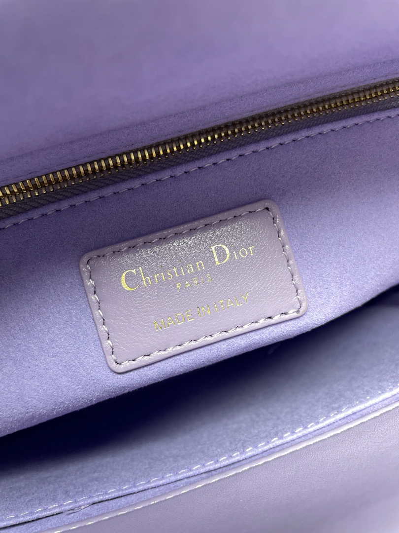 Dior Medium Lady Dior Bag M0565 Purple Cannage Lambskin - Default Title - View 6