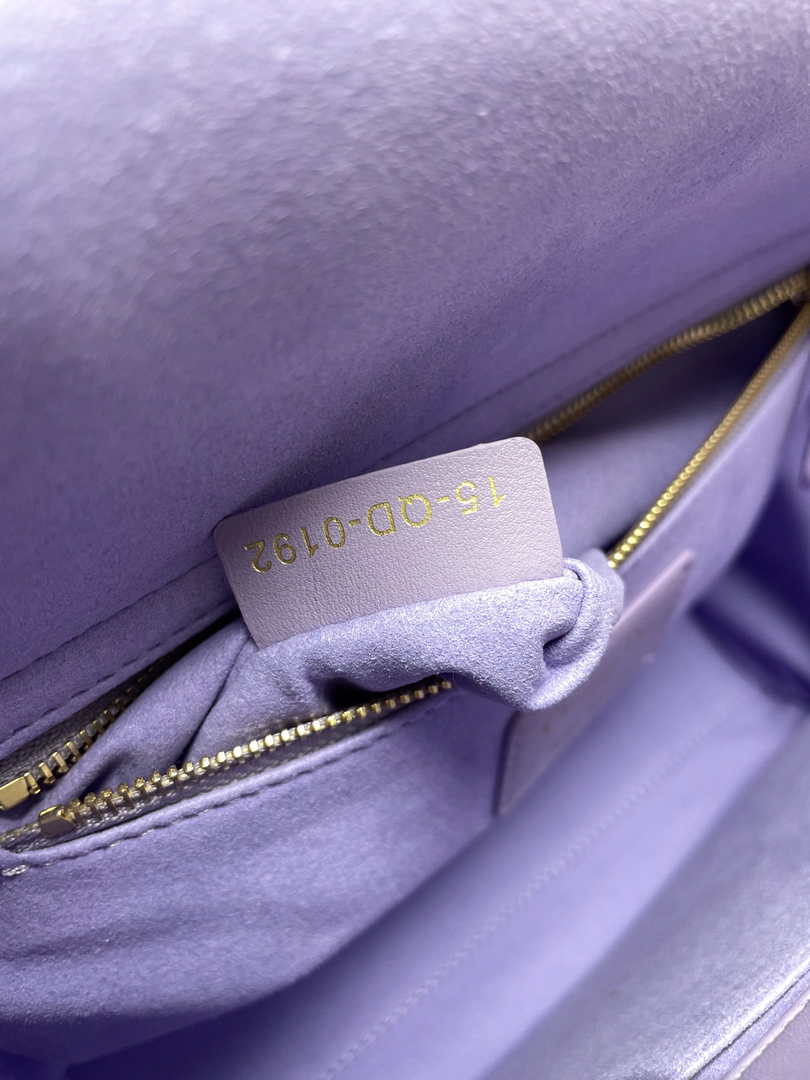Dior Medium Lady Dior Bag M0565 Purple Cannage Lambskin - Default Title - View 7