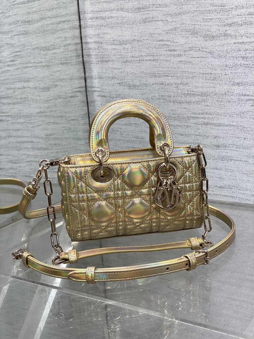 Dior Micro Lady D-Joy Bag S0910 Gold Cannage Lambskin E500 - Default Title - View 2