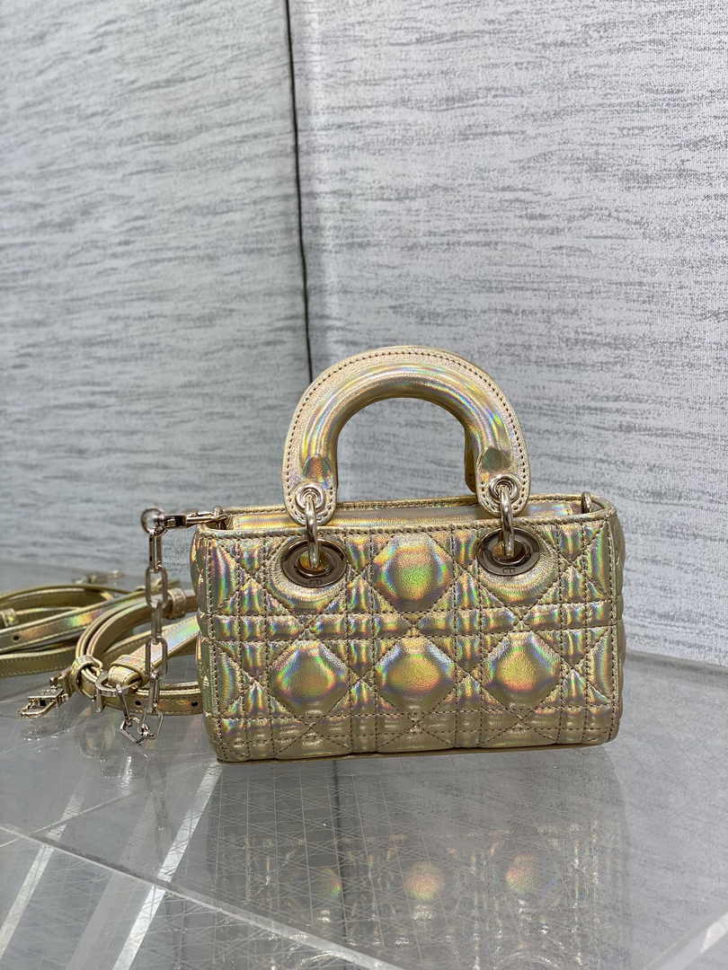 Dior Micro Lady D-Joy Bag S0910 Gold Cannage Lambskin E500 - Default Title - View 3