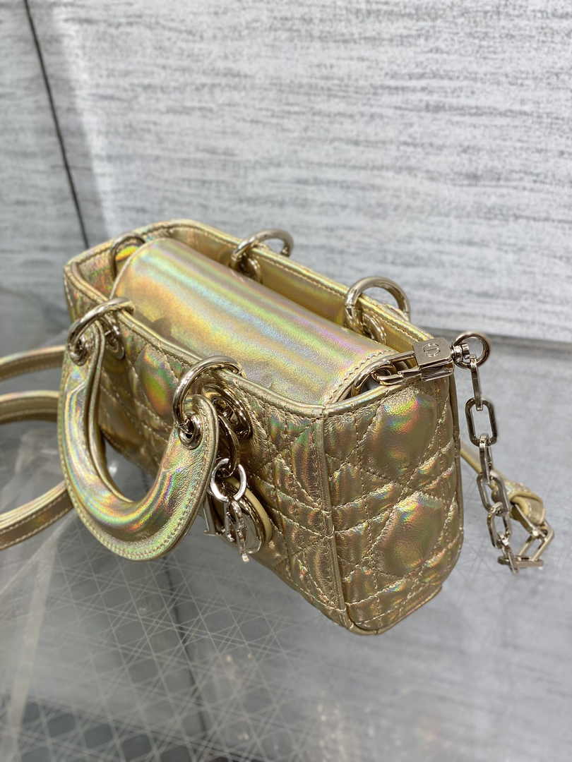 Dior Micro Lady D-Joy Bag S0910 Gold Cannage Lambskin E500 - Default Title - View 4