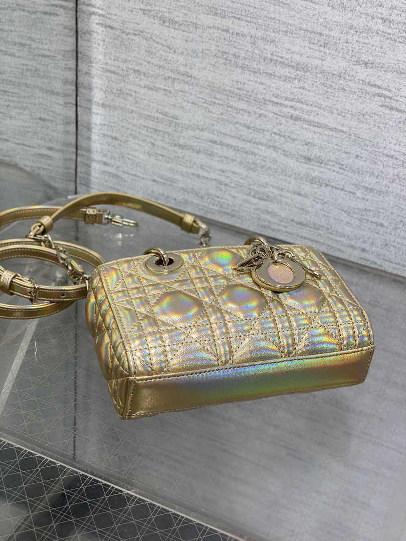 Dior Micro Lady D-Joy Bag S0910 Gold Cannage Lambskin E500 - Default Title - View 5