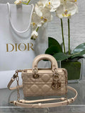 Dior Micro Lady D-Joy Bag S0910 Apricot Cannage Lambskin E501 - Default Title - View 1