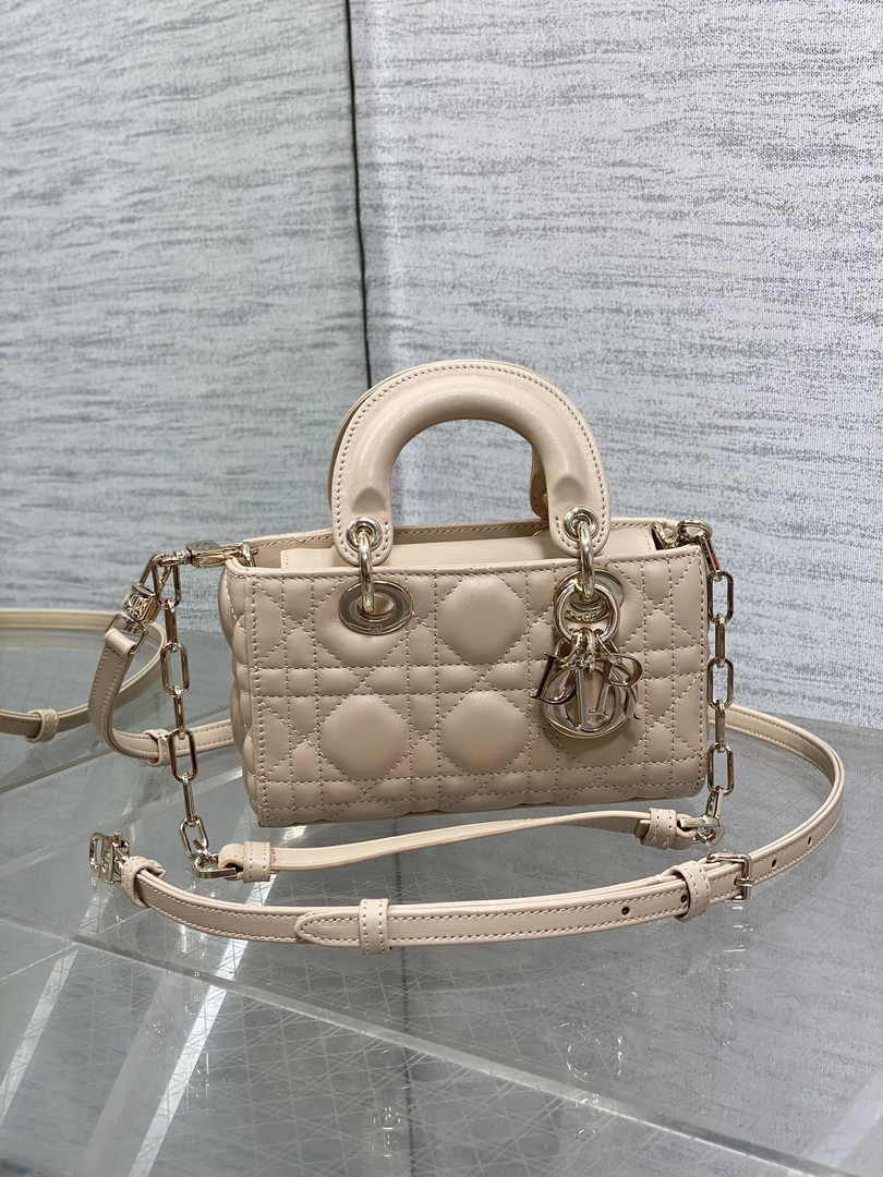 Dior Micro Lady D-Joy Bag S0910 Apricot Cannage Lambskin E501 - Default Title - View 2