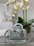 Dior Micro Lady D-Joy Bag S0910 Light Blue Cannage Lambskin E502 - Default Title - View 1
