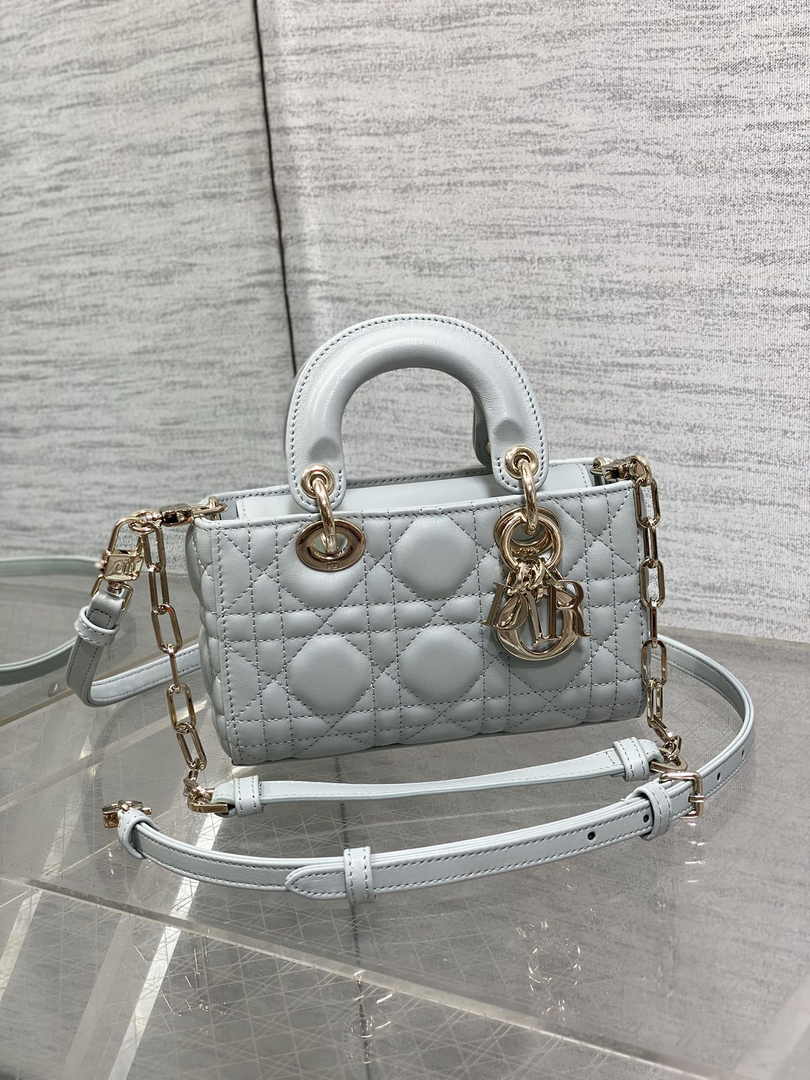 Dior Micro Lady D-Joy Bag S0910 Light Blue Cannage Lambskin E502 - Default Title - View 2