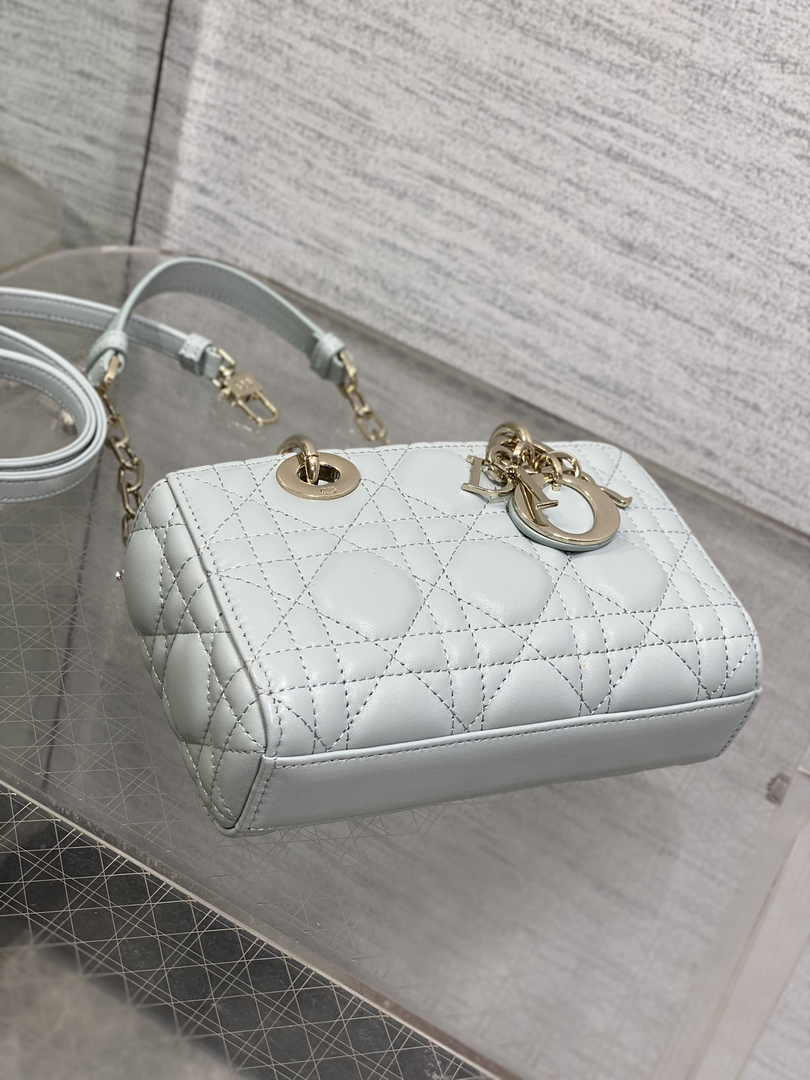 Dior Micro Lady D-Joy Bag S0910 Light Blue Cannage Lambskin E502 - Default Title - View 5