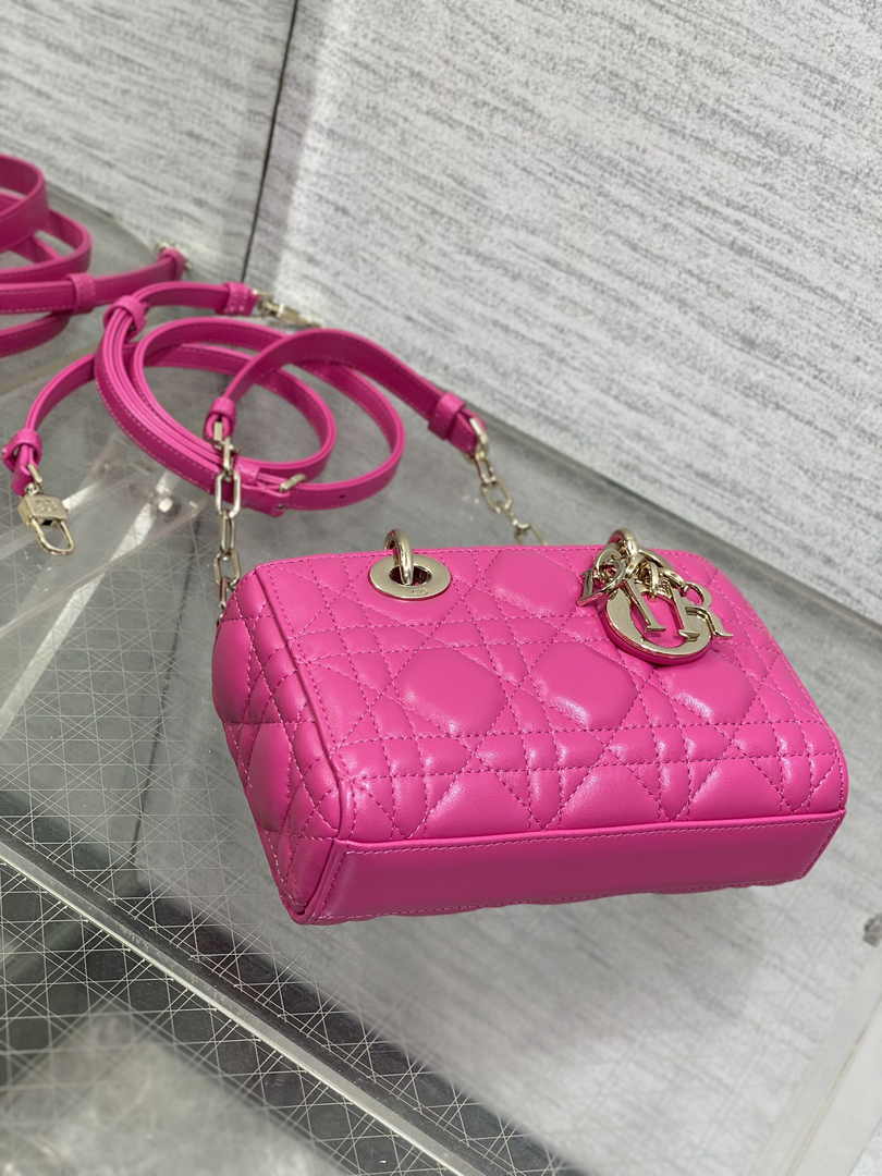 Dior Micro Lady D-Joy Bag S0910 Plum Cannage Lambskin E503 - Default Title - View 7