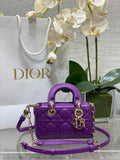 Dior Micro Lady D-Joy Bag S0910 Purple Cannage Lambskin E504 - Default Title - View 1