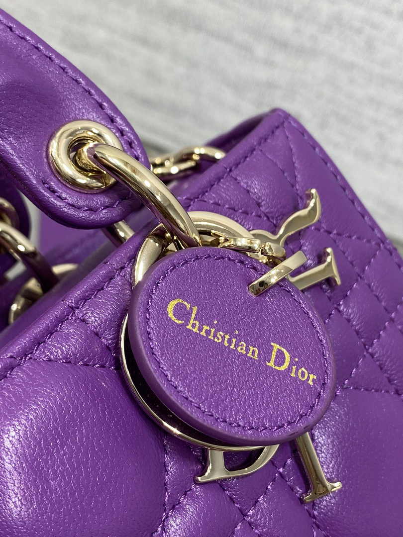 Dior Micro Lady D-Joy Bag S0910 Purple Cannage Lambskin E504 - Default Title - View 8
