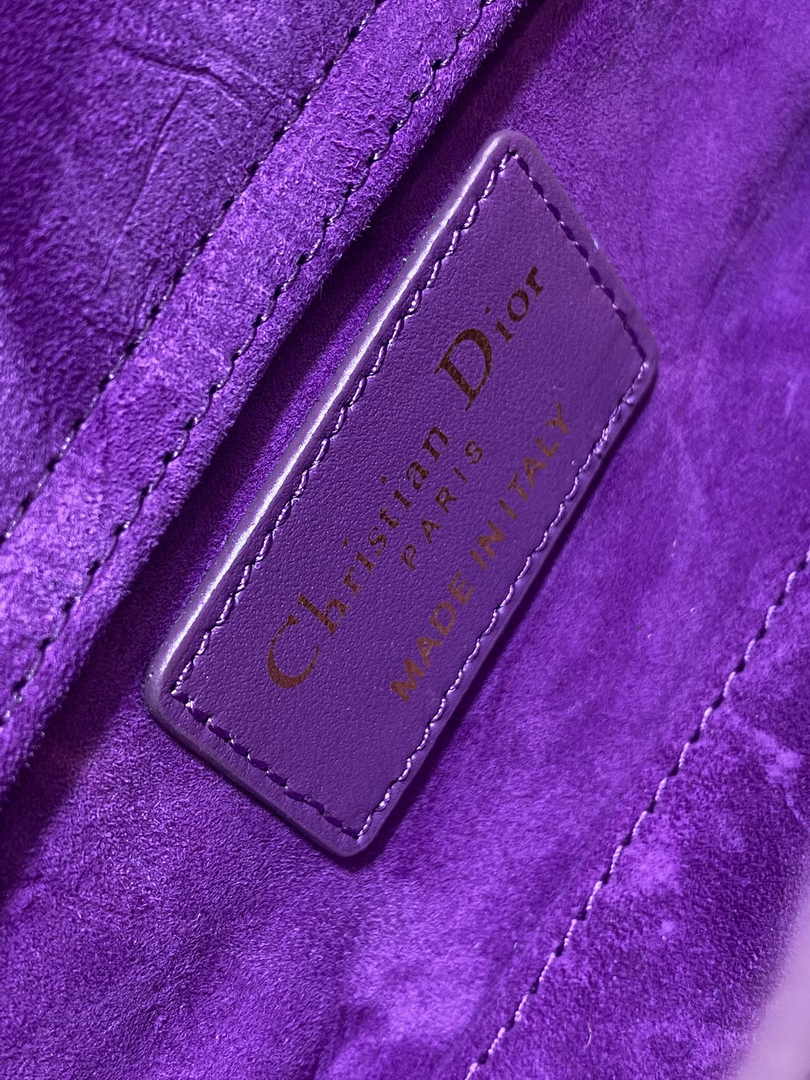 Dior Micro Lady D-Joy Bag S0910 Purple Cannage Lambskin E504 - Default Title - View 7