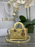Dior Micro Lady D-Joy Bag S0910 Yellow Cannage Lambskin E505 - Default Title - View 1