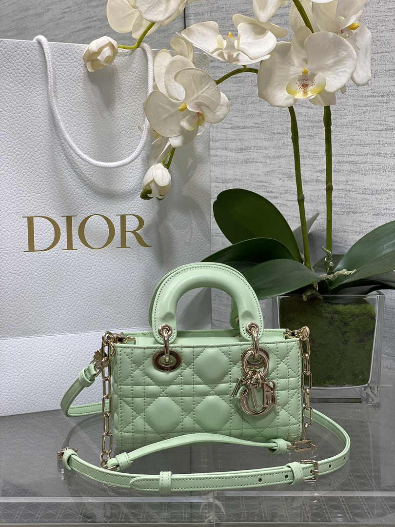Dior Micro Lady D-Joy Bag S0910 Green Cannage Lambskin E506 - Default Title - View 1