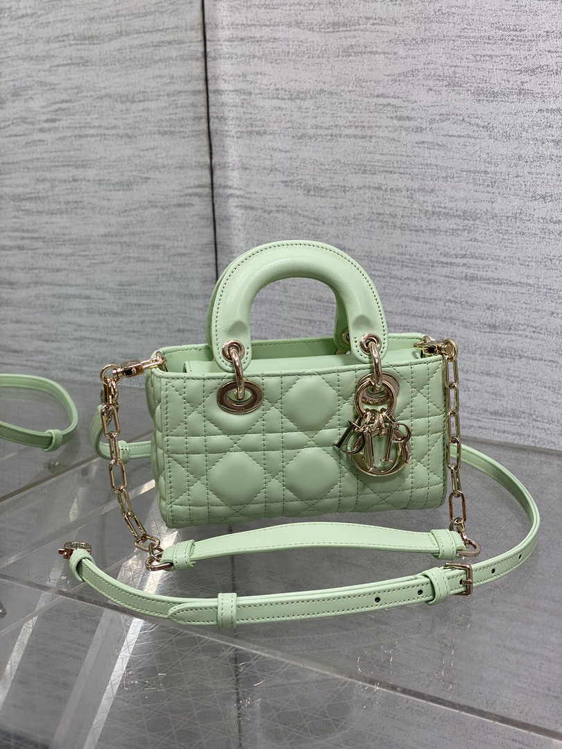 Dior Micro Lady D-Joy Bag S0910 Green Cannage Lambskin E506 - Default Title - View 2