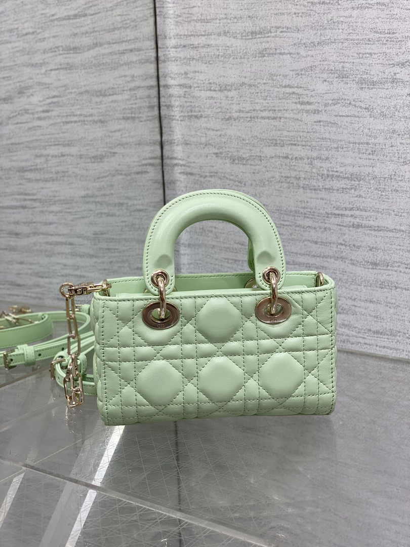 Dior Micro Lady D-Joy Bag S0910 Green Cannage Lambskin E506 - Default Title - View 3