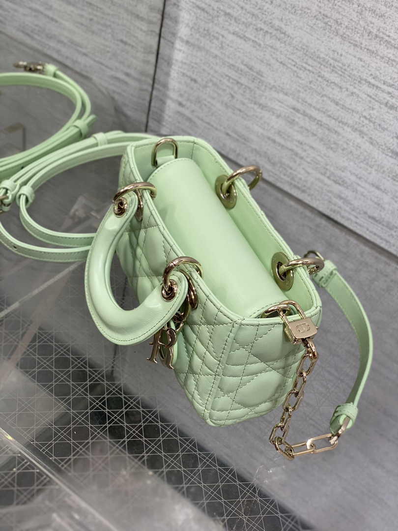 Dior Micro Lady D-Joy Bag S0910 Green Cannage Lambskin E506 - Default Title - View 4