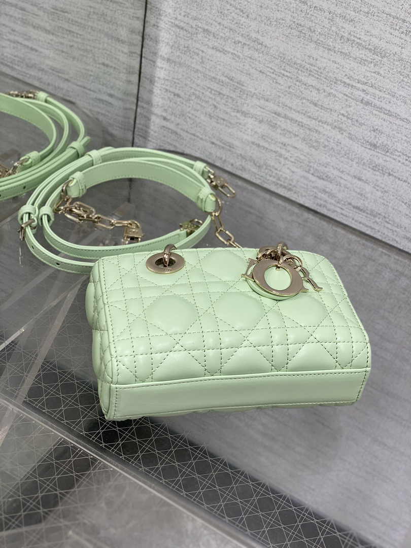 Dior Micro Lady D-Joy Bag S0910 Green Cannage Lambskin E506 - Default Title - View 5