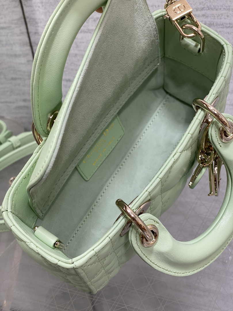 Dior Micro Lady D-Joy Bag S0910 Green Cannage Lambskin E506 - Default Title - View 6