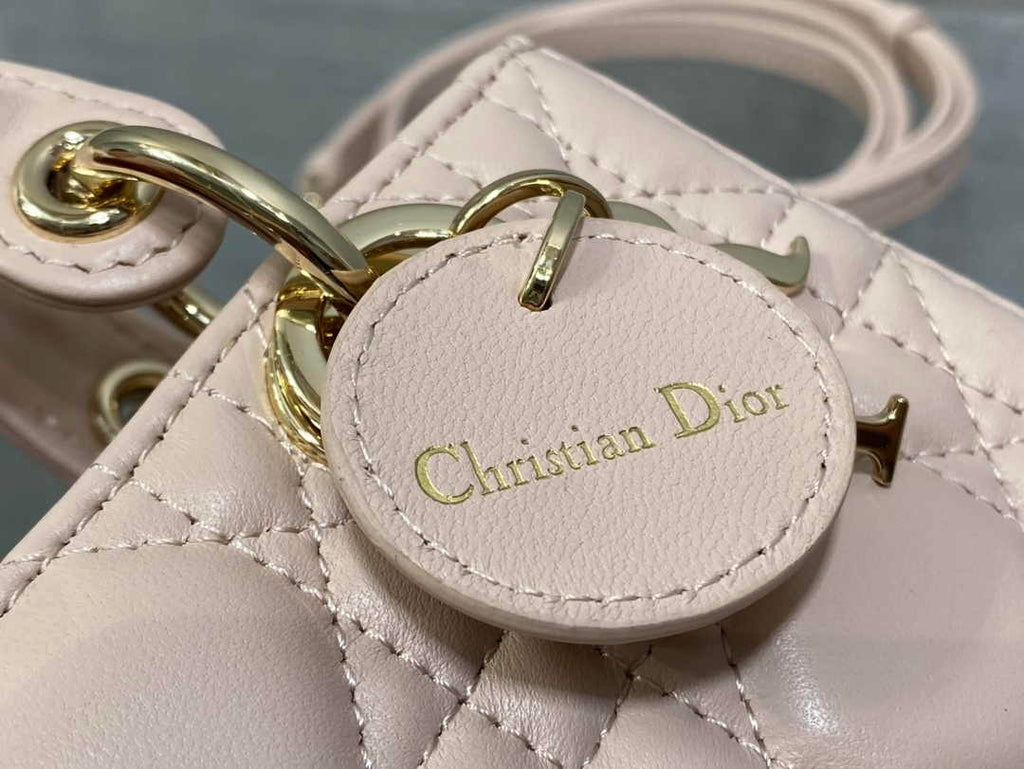 Dior Micro Lady D-Joy Bag S0910 Light Pink Cannage Lambskin E507 - Default Title - View 9