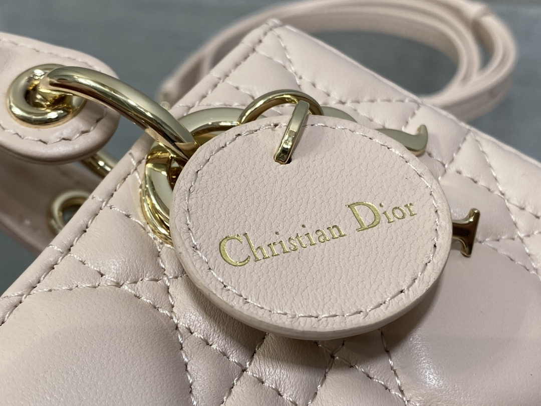 Dior Micro Lady D-Joy Bag S0910 Light Pink Cannage Lambskin E507 - Default Title - View 9