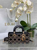 Dior Small Lady D-Joy Bag M0613 Black Calfskin E800 - Default Title - View 1