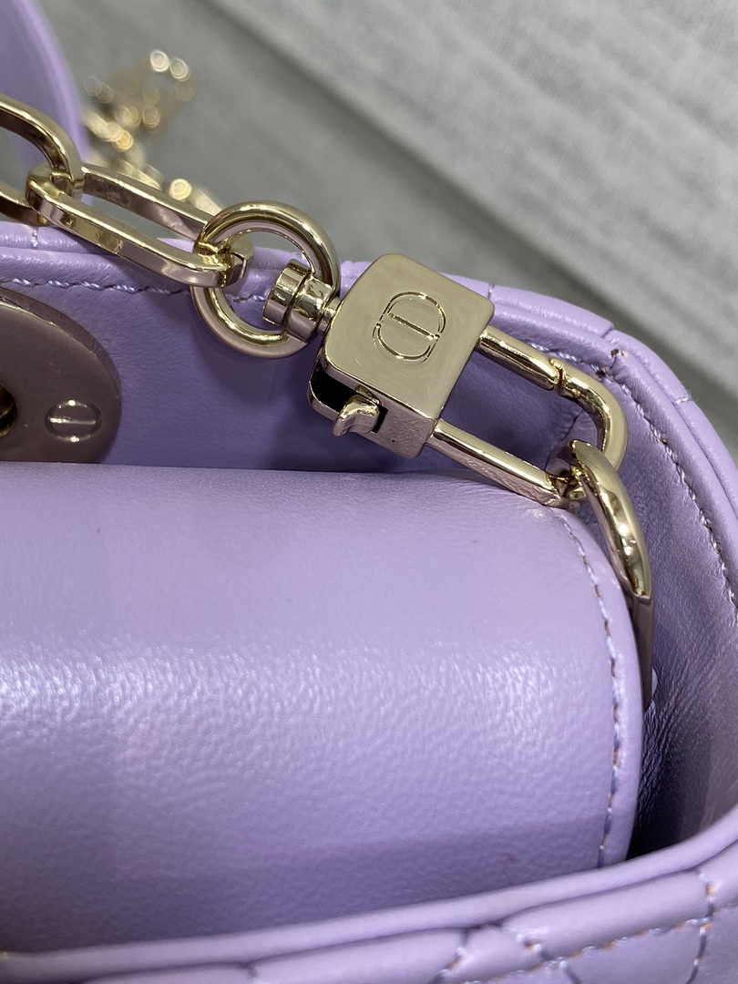 Dior Micro Lady D-Joy Bag S0910 Light Purple Cannage Lambskin E508 - Default Title - View 3