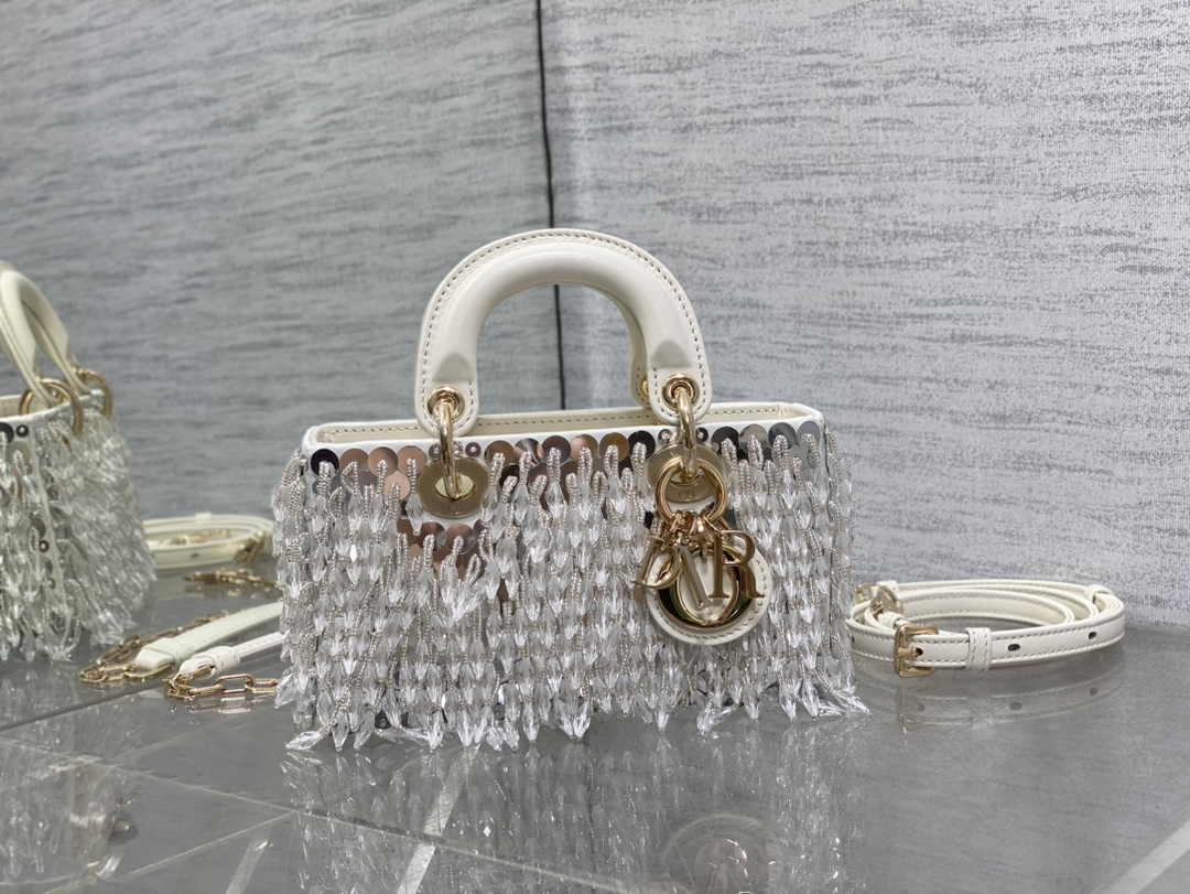 Dior Micro Lady D-Joy Bag S0910 White Cannage Lambskin - Default Title - View 2
