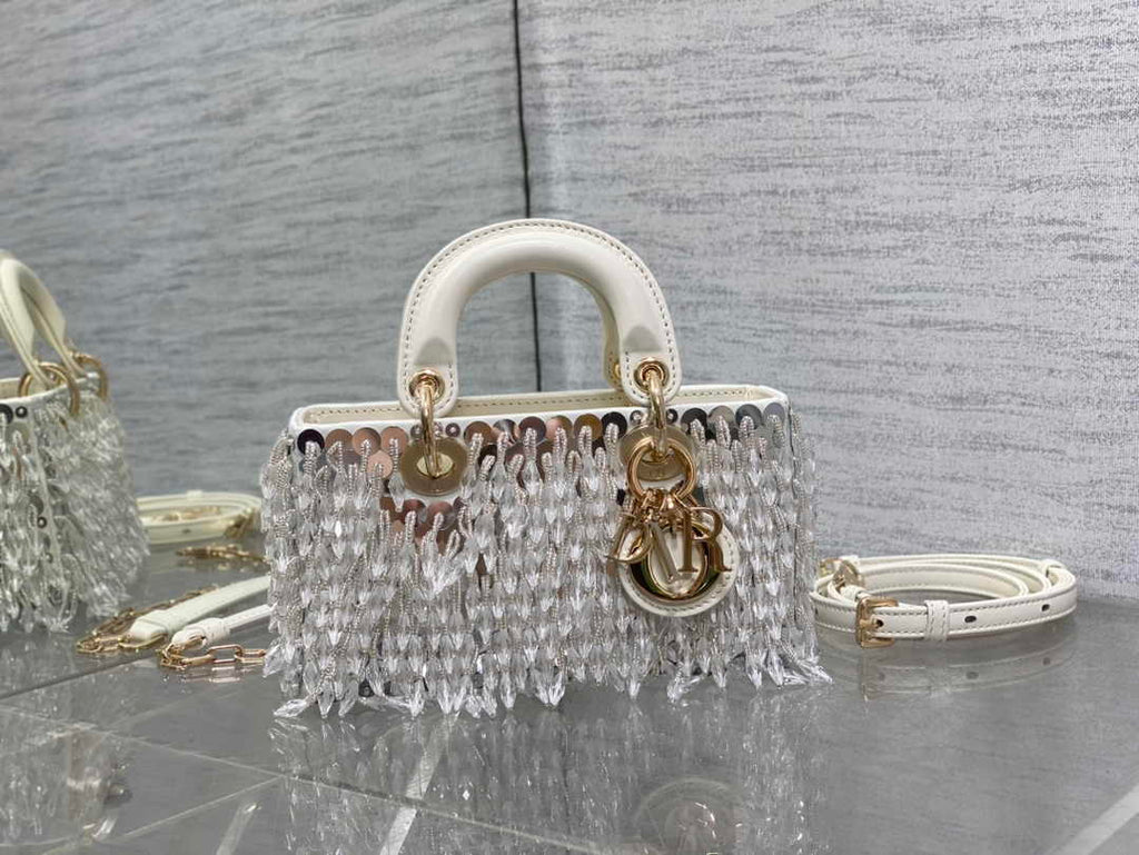 Dior Micro Lady D-Joy Bag S0910 White Cannage Lambskin - Default Title - View 2