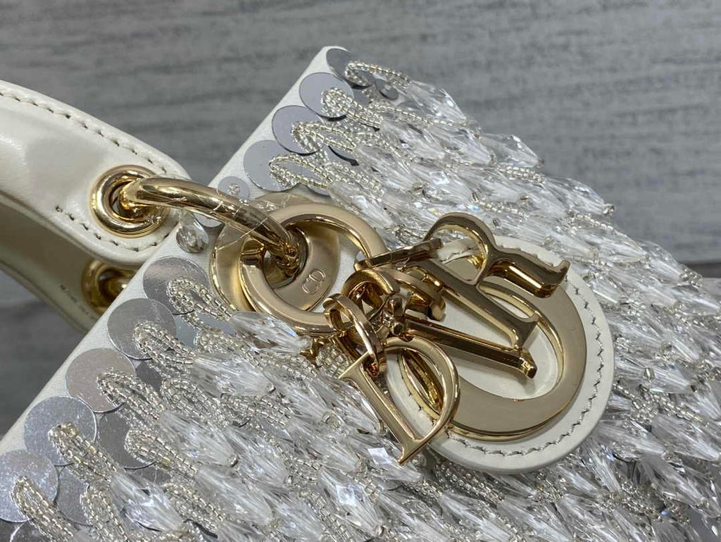 Dior Micro Lady D-Joy Bag S0910 White Cannage Lambskin - Default Title - View 8