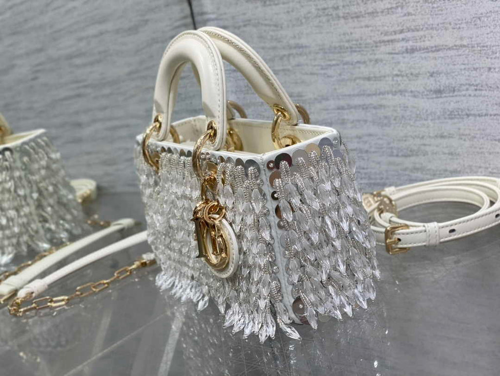 Dior Micro Lady D-Joy Bag S0910 White Cannage Lambskin - Default Title - View 4
