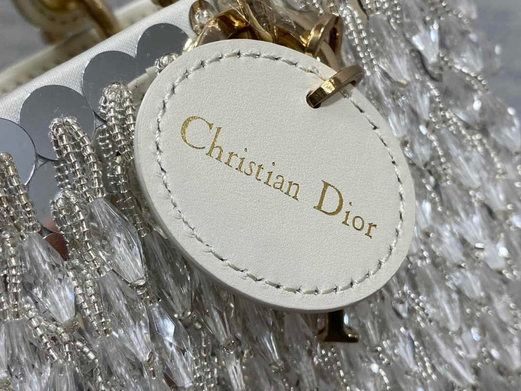 Dior Micro Lady D-Joy Bag S0910 White Cannage Lambskin - Default Title - View 9