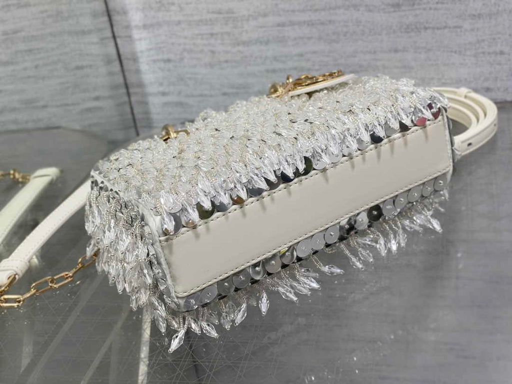 Dior Micro Lady D-Joy Bag S0910 White Cannage Lambskin - Default Title - View 5