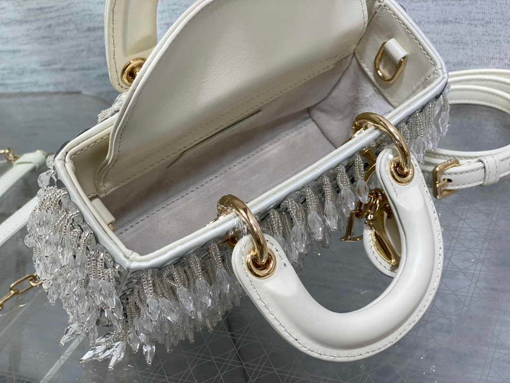 Dior Micro Lady D-Joy Bag S0910 White Cannage Lambskin - Default Title - View 6