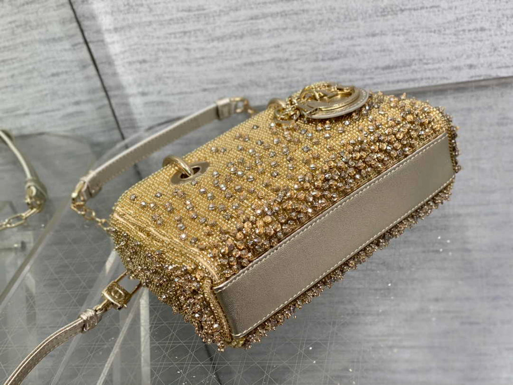 Dior Micro Lady D-Joy Bag S0910 Gold Cannage Lambskin - Default Title - View 5