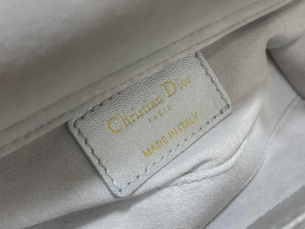 Dior Micro Lady D-Joy Bag S0910 Silver Cannage Lambskin - Default Title - View 7
