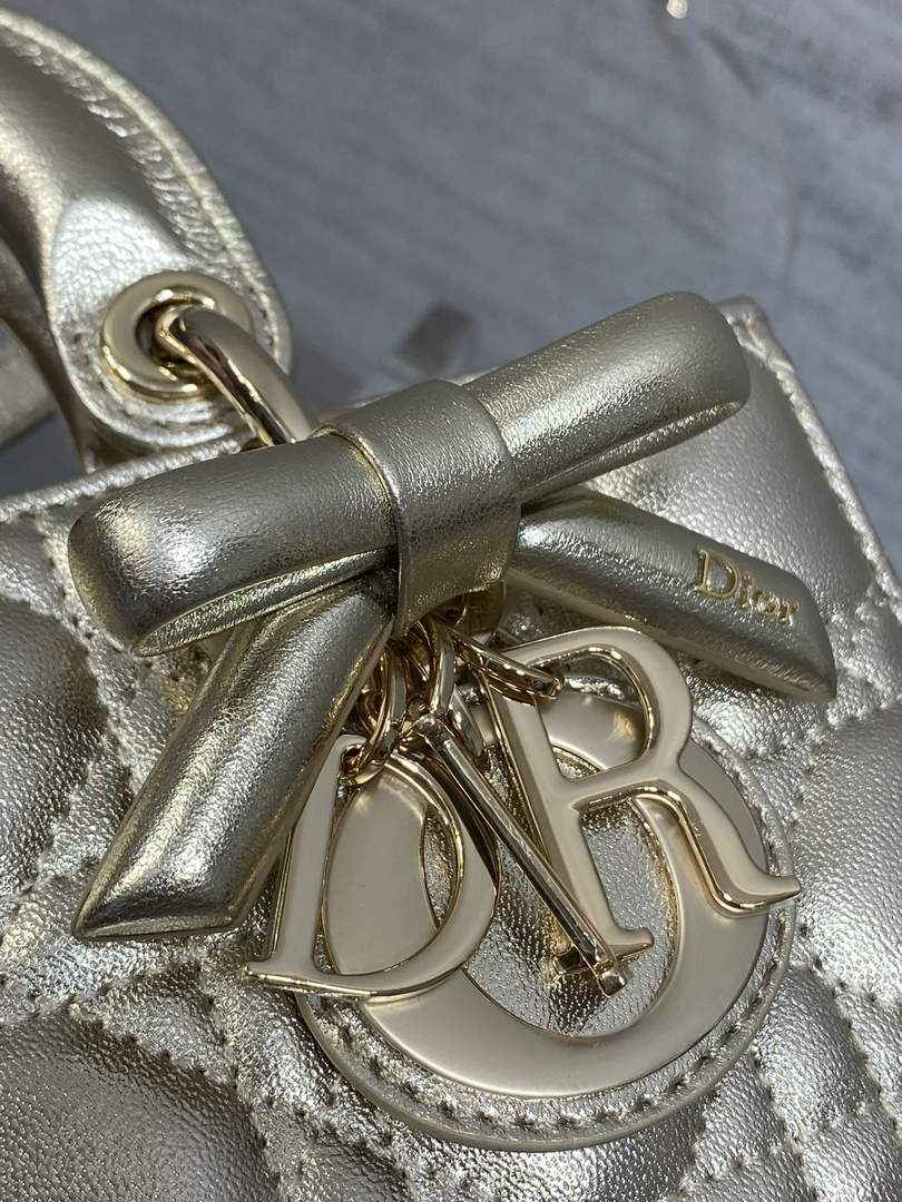 Dior Mini Lady D-Joy Bag - M0636 - Gold Cannage Lambskin - Default Title - View 4