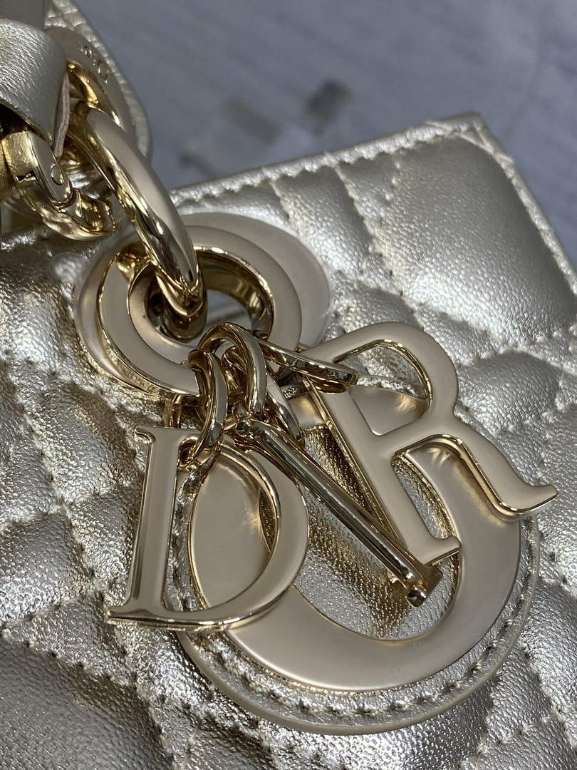 Dior Mini Lady D-Joy Bag - M0636 - Gold Cannage Lambskin - Default Title - View 5