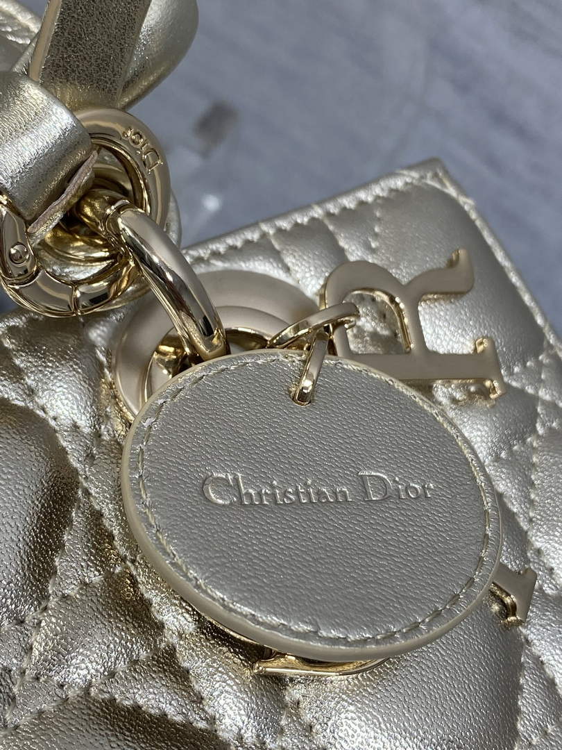 Dior Mini Lady D-Joy Bag - M0636 - Gold Cannage Lambskin - Default Title - View 6