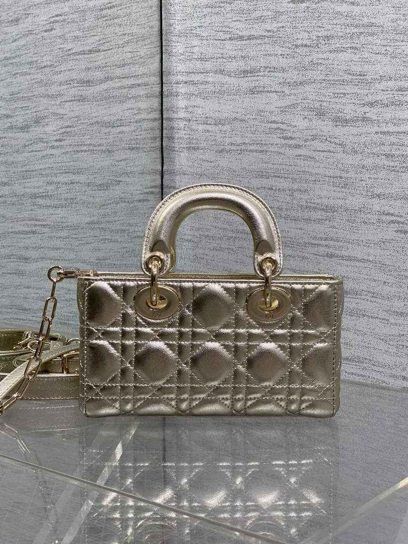 Dior Mini Lady D-Joy Bag - M0636 - Gold Cannage Lambskin - Default Title - View 3