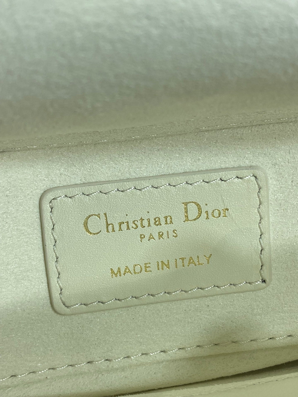 Dior Mini Lady D-Joy Bag - M0636 - White with Black Cannage Lambskin - Default Title - View 10