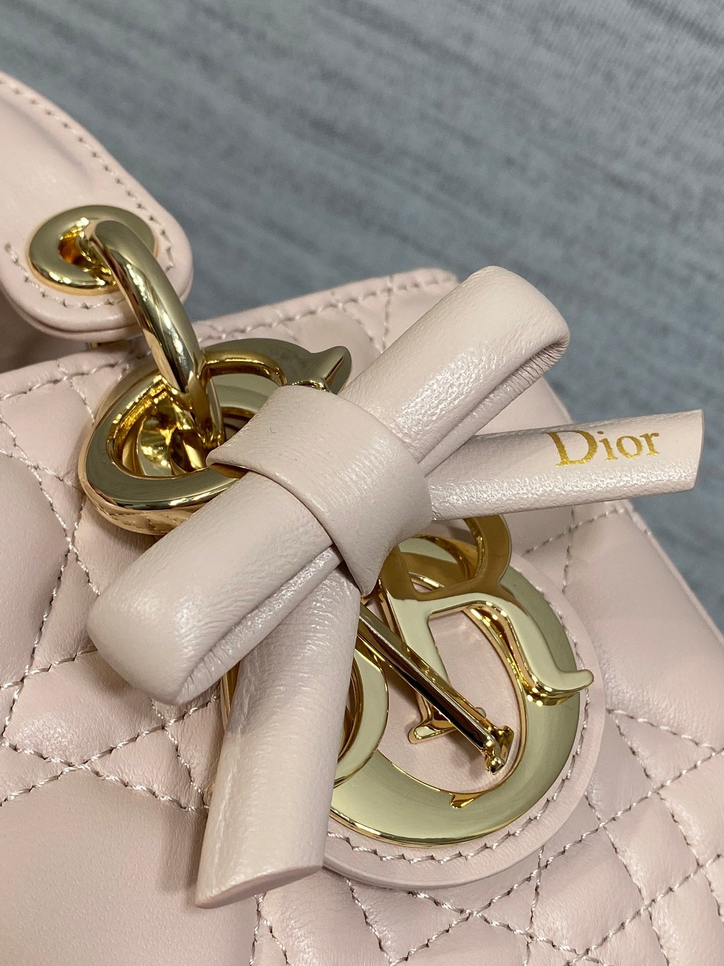 Dior Mini Lady D-Joy Bag - M0636 - Light Pink Cannage Lambskin - Default Title - View 9