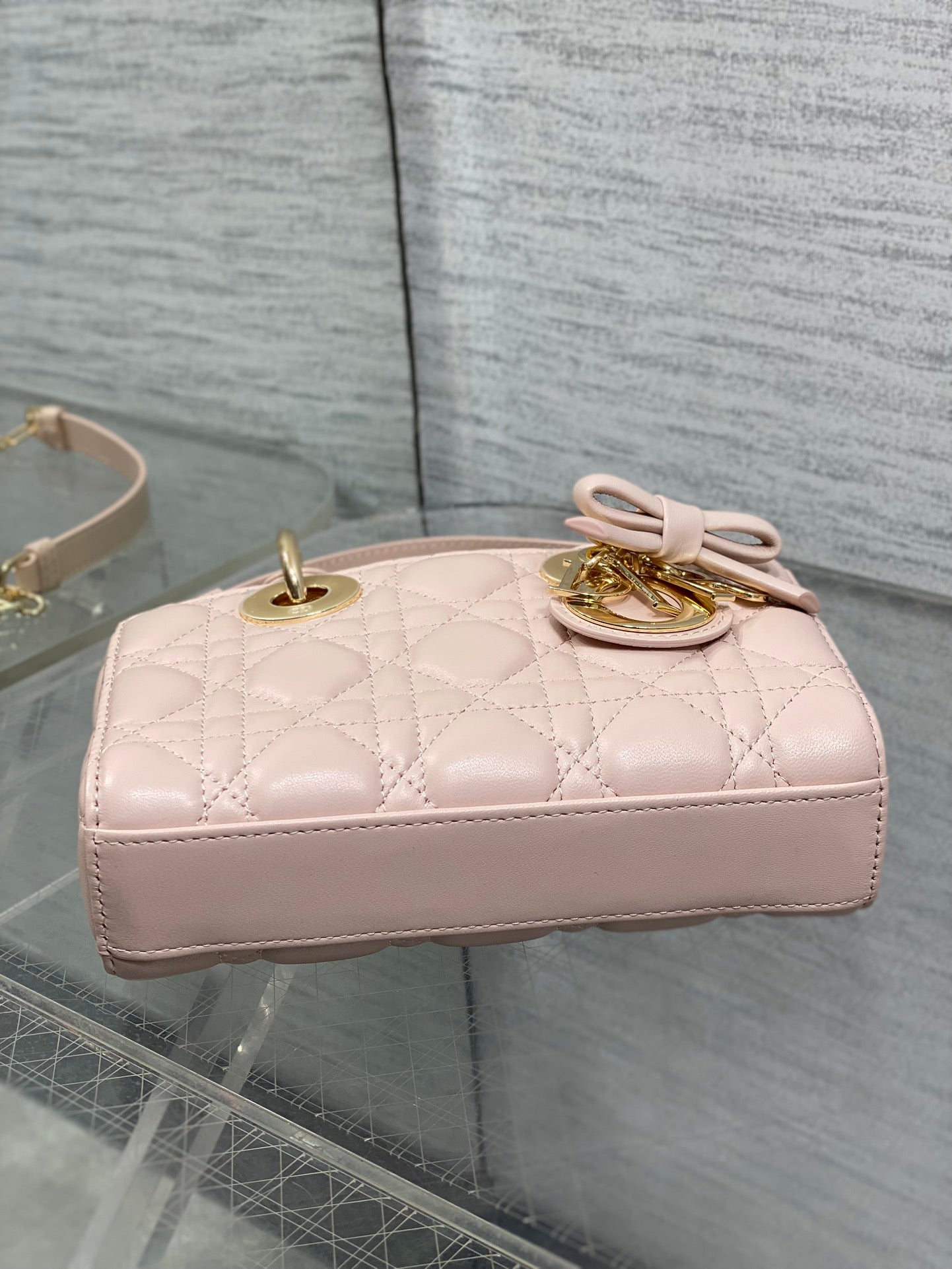 Dior Mini Lady D-Joy Bag - M0636 - Light Pink Cannage Lambskin - Default Title - View 5