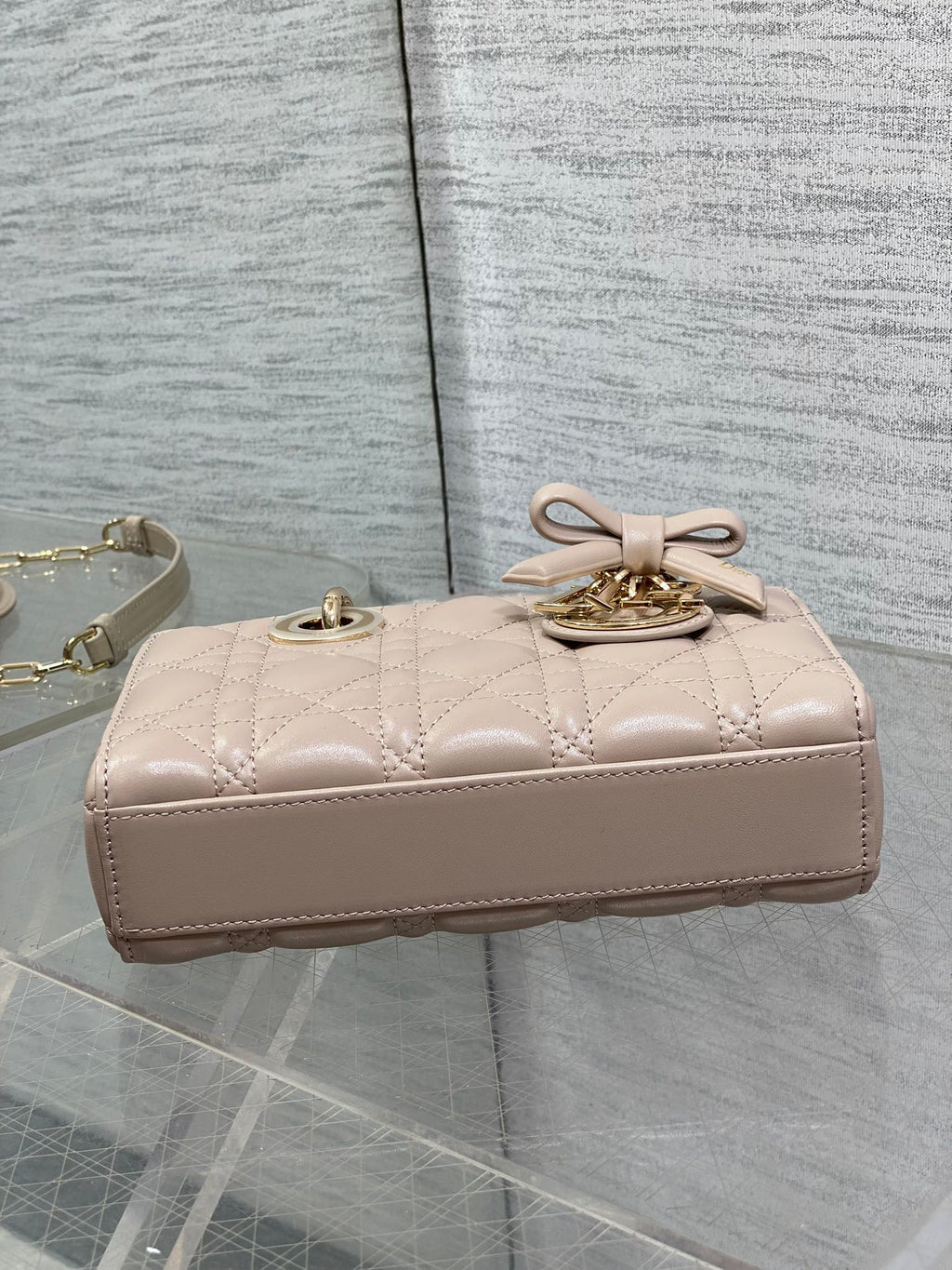 Dior Mini Lady D-Joy Bag - M0636 - Power Pink Cannage Lambskin - Default Title - View 8