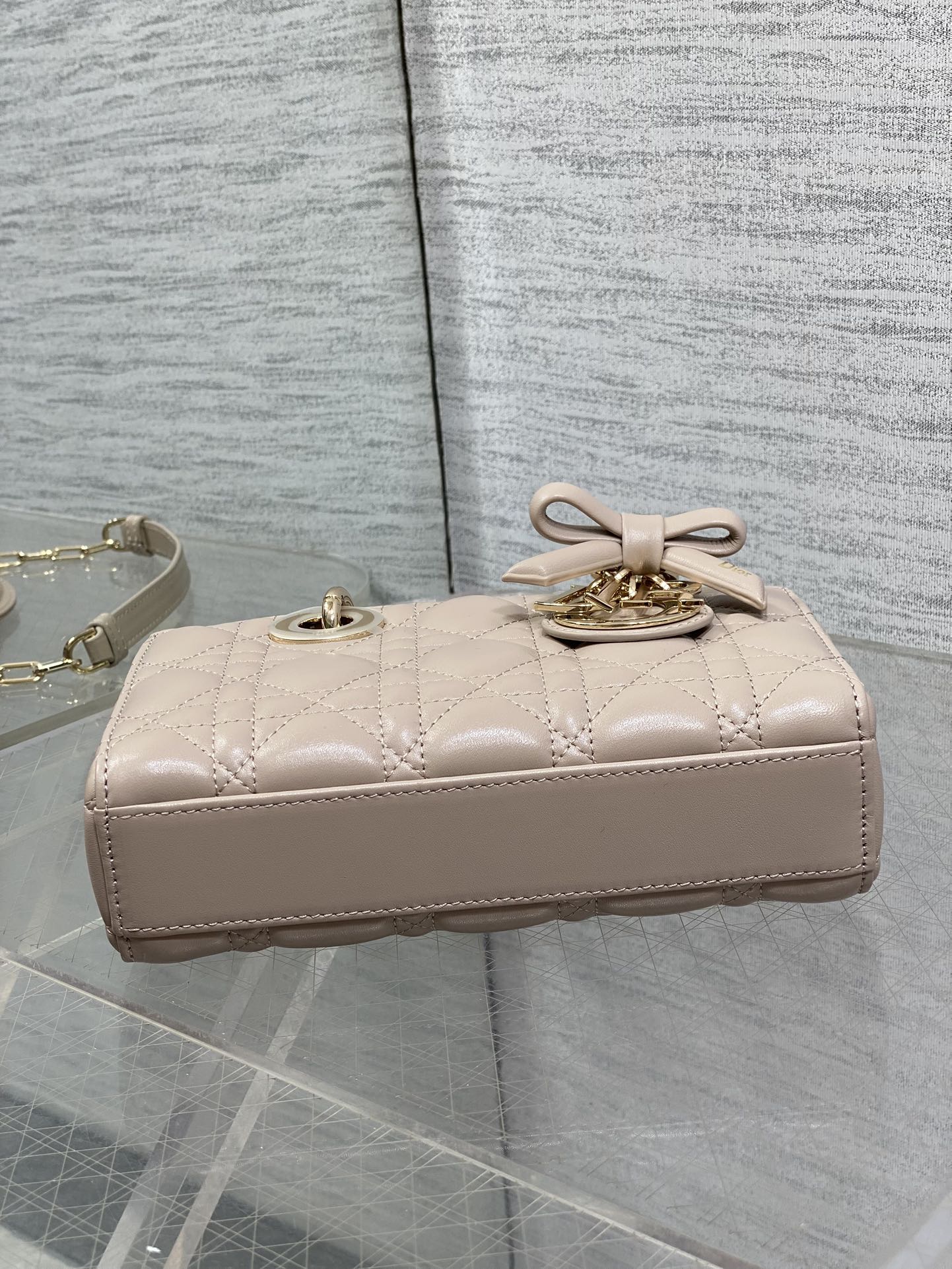 Dior Mini Lady D-Joy Bag - M0636 - Power Pink Cannage Lambskin - Default Title - View 8