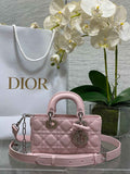 Dior Mini Lady D-Joy Bag - M0636 - Pink Cannage Lambskin with silver hardware - Default Title - View 1