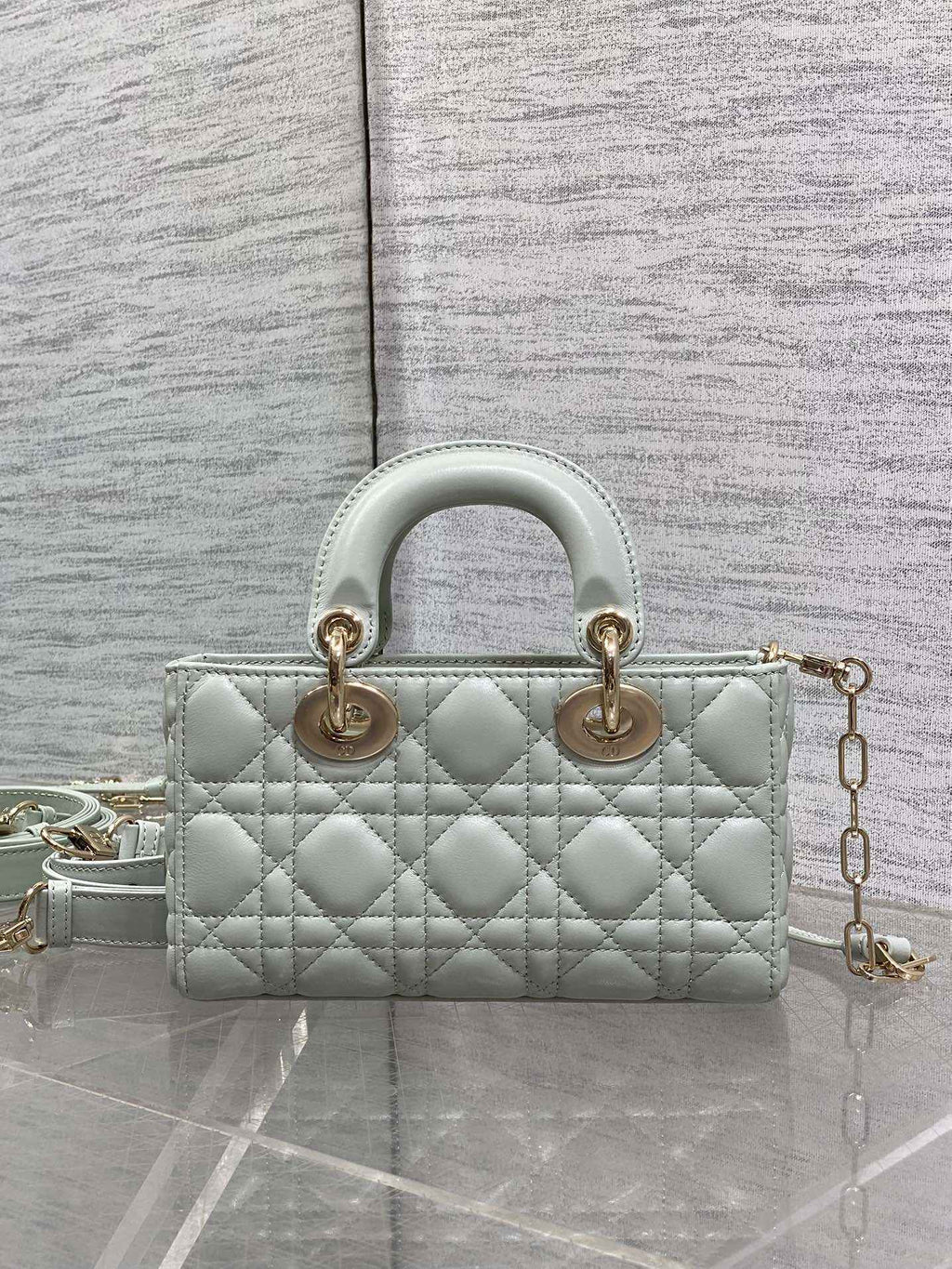 Dior Mini Lady D-Joy Bag - M0636 - Light Green Cannage Lambskin - Default Title - View 3